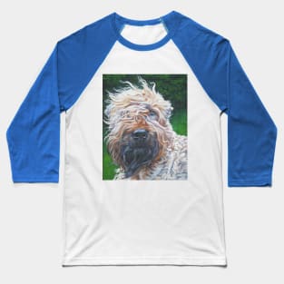 Soft-coated Wheaten Terrier Fine Art Painting Baseball T-Shirt